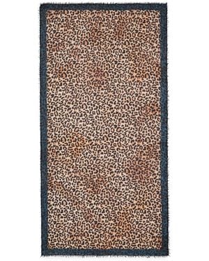 Faliero Sarti Malia Stole With Animal Print - Brown