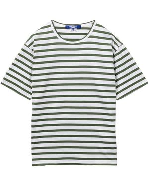 JUNYA WATANABE COMME DG Striped Cotton T-Shirt - Grey