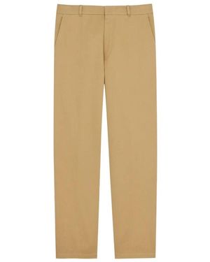 Saint Laurent Cotton Gabardine Chino Trousers - Natural