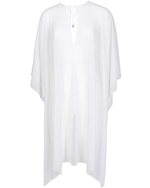 Fisico Semi-Transparent Kaftan - White