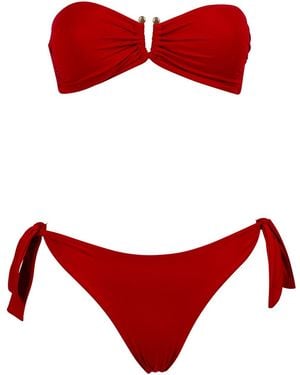 Fisico Bandeau Bikini - Red