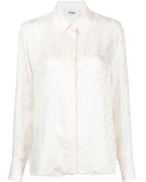 Fendi Silk Ff Shirt - White