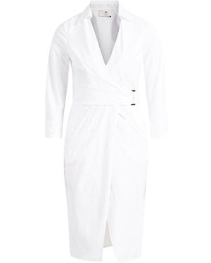 Elisabetta Franchi Stretch Cotton Dress - White