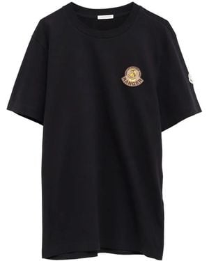 Moncler T-Shirt Con Logo Mon Duck - Nero