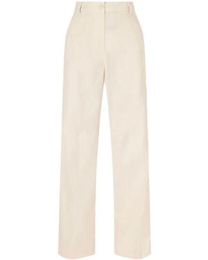 Dries Van Noten Pincks Straight-Leg Cotton Poplin Trousers - White