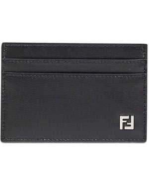 Fendi Squared Ff Leather Wallet - Black
