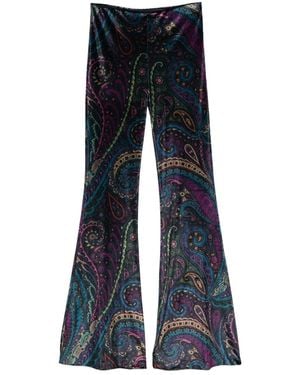 Etro Pantaloni Svasati - Blu