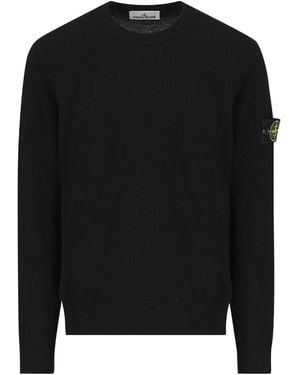 Stone Island Crew Neck Jumper - Black
