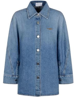 Givenchy Short Cocoon Denim Shirt - Blue