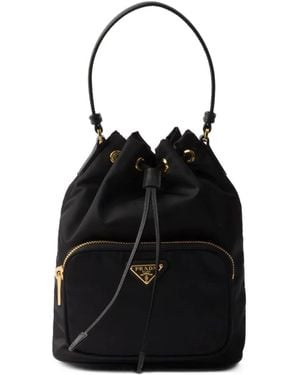 Prada Duet Re-nylon Bucket Bag - Black