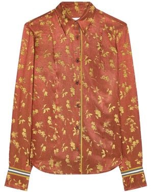 Dries Van Noten Floral Jacquard Shirt Rust - Orange