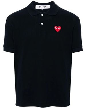 COMME DES GARÇONS PLAY Cotton Polo Shirt - Black