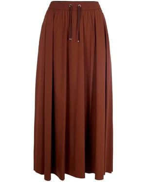 Herno Light Nylon Stretch Skirt - Brown
