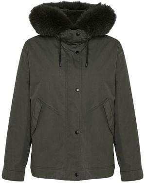 Yves Salomon Short Parka - Green