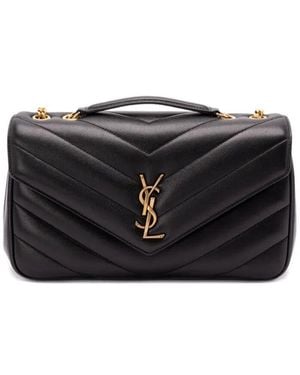 Saint Laurent Loulou Medium Bag - Black