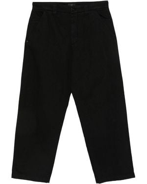 Paul & Shark Stresa Garment-Dyed Cotton Bull Trousers - Black