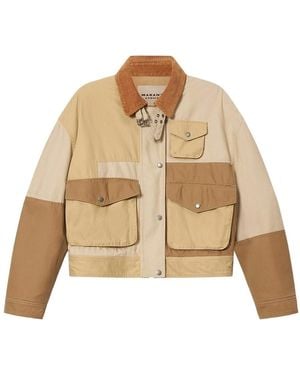 Isabel Marant Risla Jacket In Beige Cotton - Natural