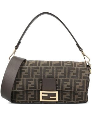 Fendi Baguette® Medium Ff Jacquard Bag - Metallic