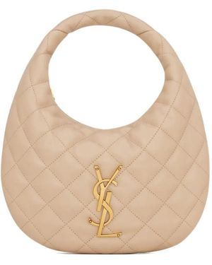 Saint Laurent Icarino Quilted Nappa Bag - White
