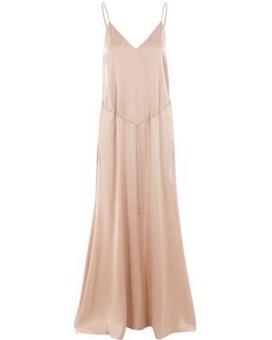 Fendi Silk Maxi Slip Dress in Natural Lyst UK