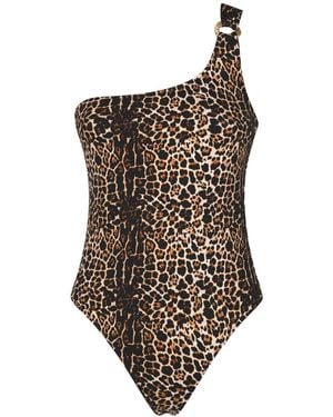 Anjuna One Shoulder One-Piece Swimsuit - Brown