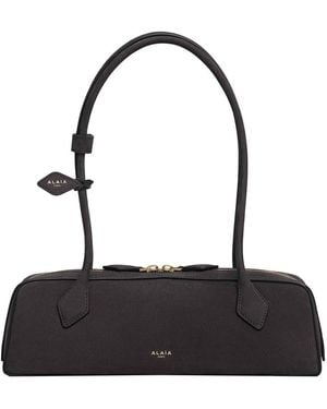 Alaïa Le Teckel Medium Bag In Nubuck - Black