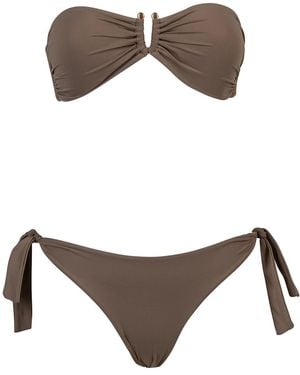 Fisico Bandeau Bikini - Brown