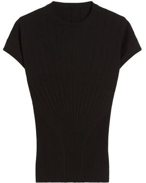 Sportmax Ribbed Viscose Jumper - Black