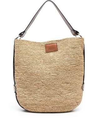 Isabel Marant Bayia Raffia Bucket Bag - Natural