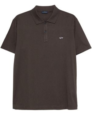 Paul & Shark Double Piqué Cotton Polo Shirt - Black