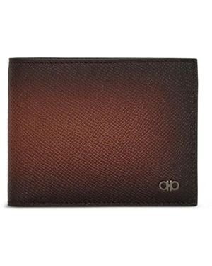 Ferragamo Portafoglio Bicolore Gancini - Marrone