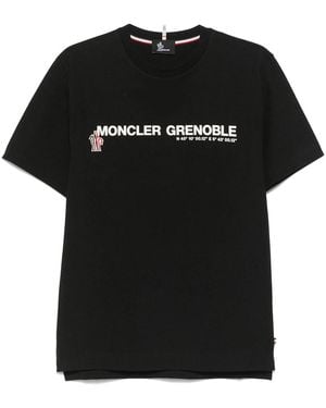 Moncler Grenoble: Cotton Blend T-Shirt With Logo - Black