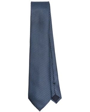 Tom Ford Alternate Weave Silk Tie - Blue
