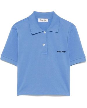 Miu Miu Cotton Polo - Blue