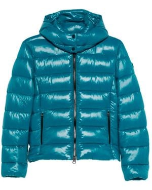 Save The Duck Cosmary Slim Fit Down Jacket With Laqué Finish - Blue