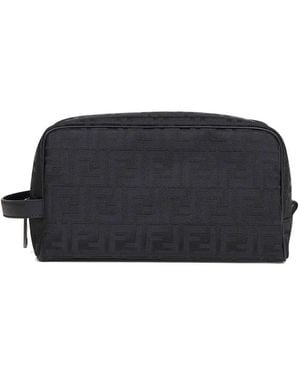 Fendi Padded Handle Wash Bag - Black