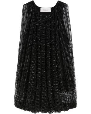 Sportmax Mesh Top With Crystals - Black