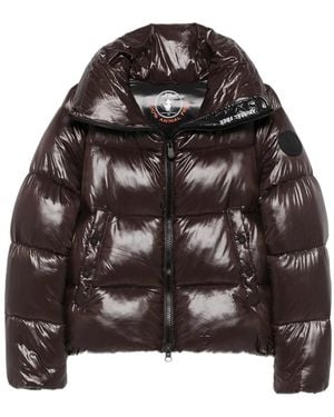 Save The Duck Isla Down Jacket With Lacquer Finish - Brown