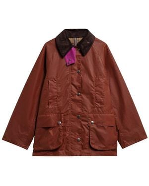 Barbour Paul Smith Loves : Beaufort Waxed Jacket - Red