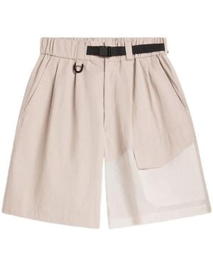 Y-3 Wide Leg Shorts - Natural