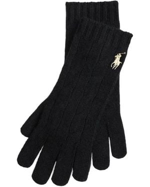 Polo Ralph Lauren Guanti A Trecce - Nero