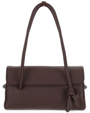 Jacquemus Le Turismo Long In Pebbled Leather - Brown