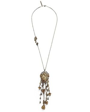 Dries Van Noten Handmade Brass Necklace - White