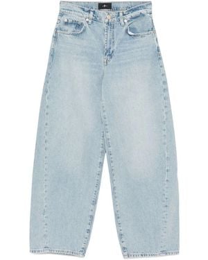 7 For All Mankind Bonnie High-waisted Twisted Jeans - Blue