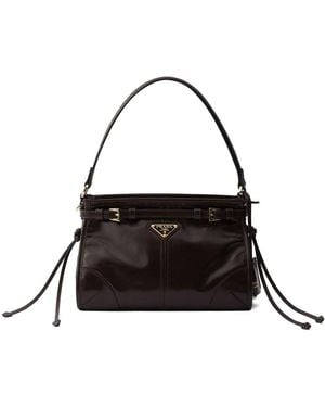 Prada Bonnie Small Leather Hand Bag - Black
