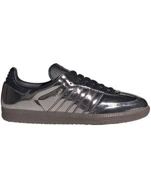 adidas Samba Og Sneakers In Black Metallic Leather
