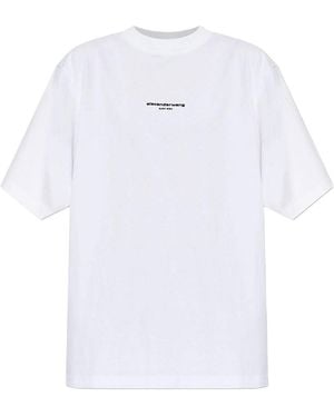 Alexander Wang T-shirt With Printed Logo - White