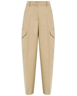 Givenchy Cotton And Wool Cocoon Pants With Pockets Clothing - Natural
