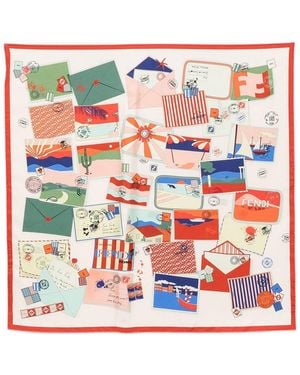 Fendi Printed Silk Scarf - Multicolor