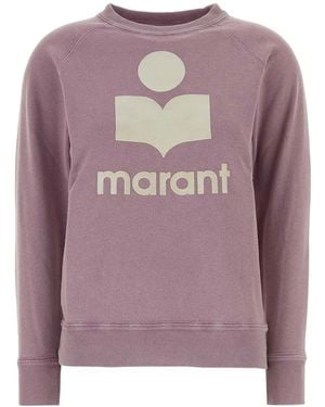 Isabel Marant Millyny Cotton Sweatshirt With Logo - Purple
